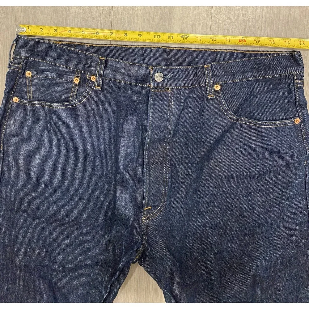 Vintage Levis 501 XX Jeans Mens 42x32 Blue Dark Wash Denim Straight Button Fly